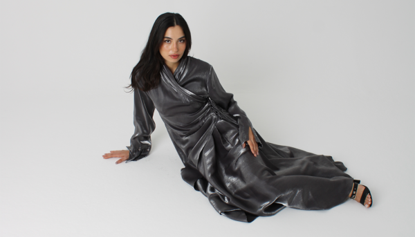 Silver Wrap Kaftan