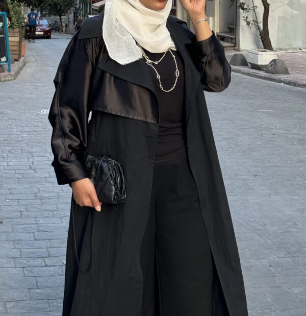 Half silk Trench Coat - Image 9