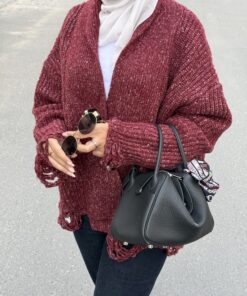Distressed Cardigan Free Size