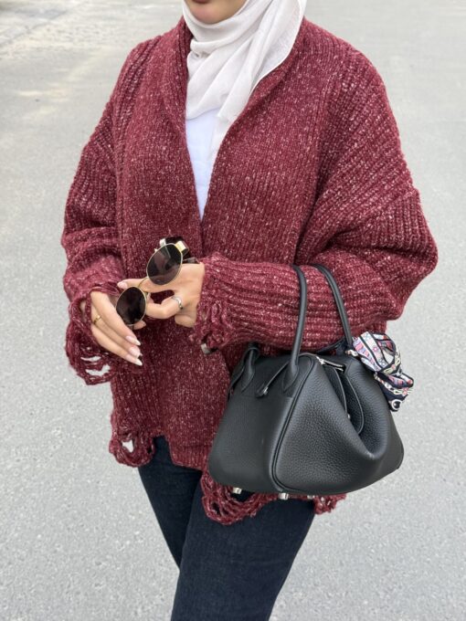 Distressed Cardigan Free Size