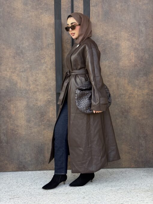 Brown Leather Jacket - Image 3