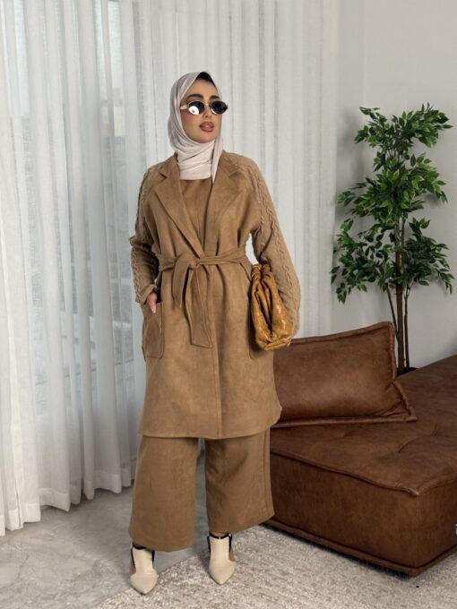 Cardigan Knit x suede - Image 3