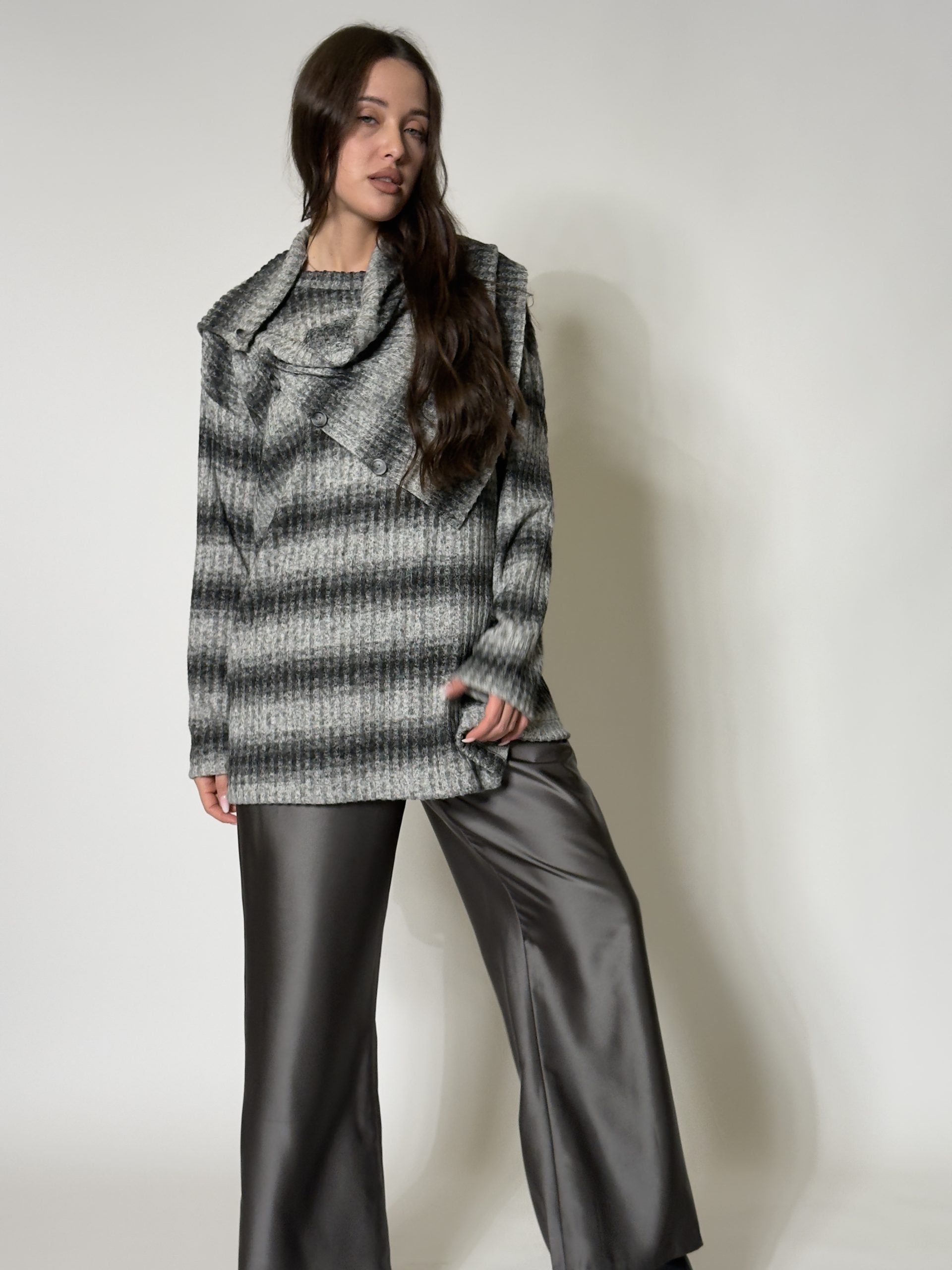 Grey Jumper + waist coat - Image 2