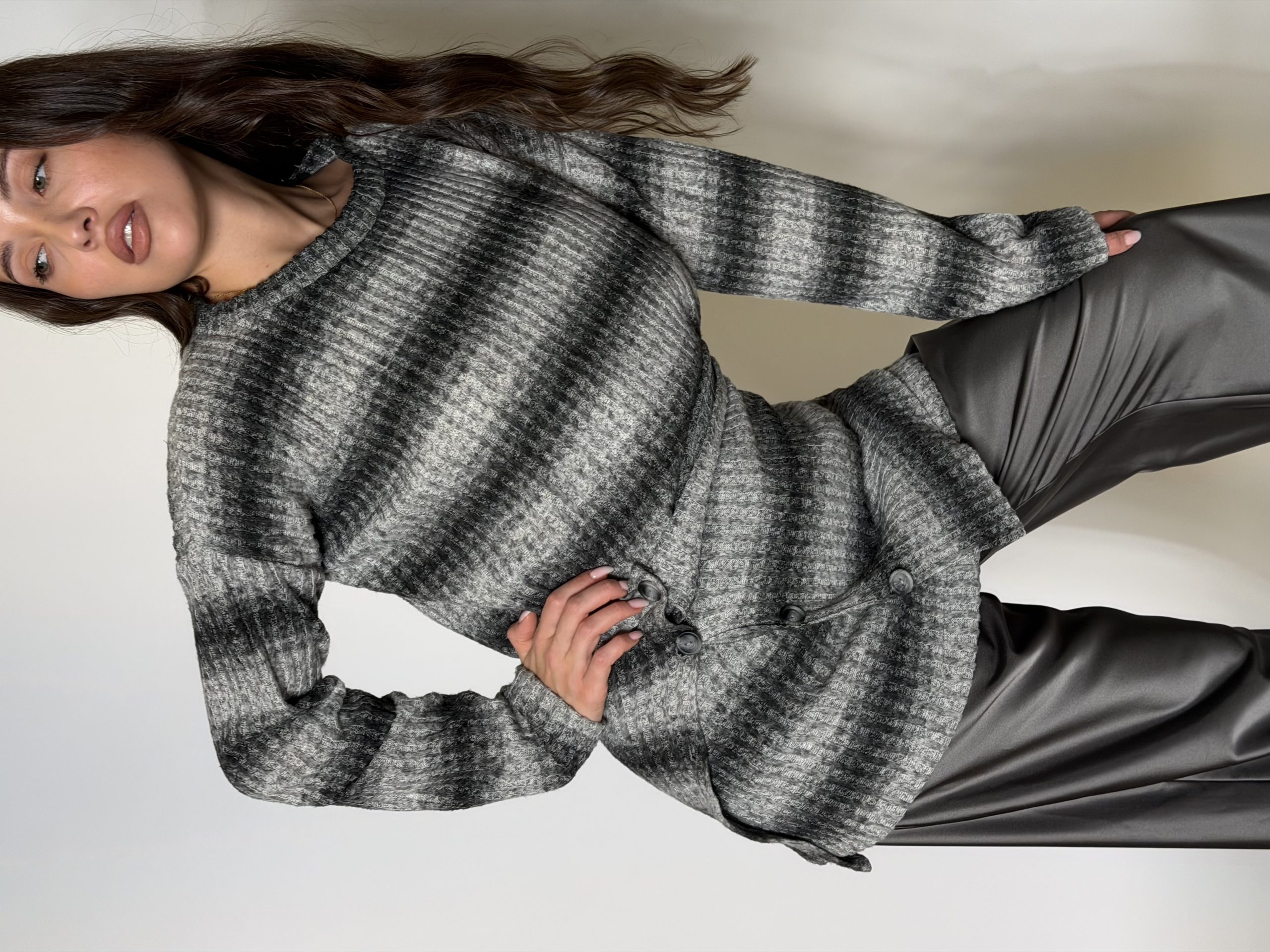 Grey Jumper + waist coat - Image 6