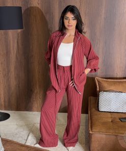 Pinstripe Bomber jacket - الصورة 11