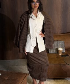 Pinstripe Bomber jacket - الصورة 10