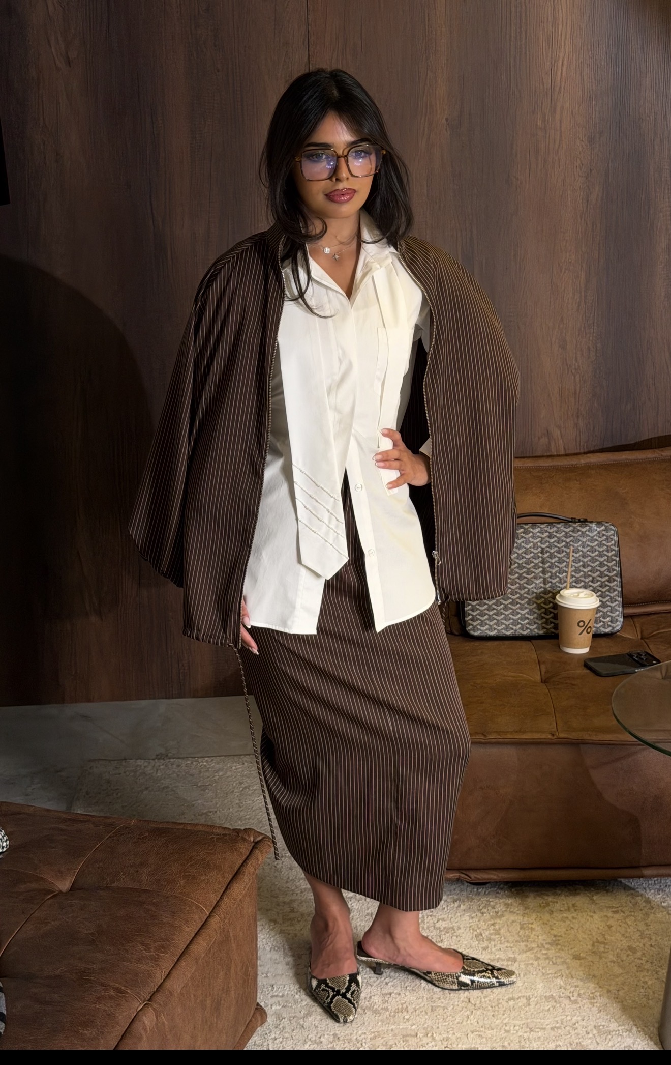 Pinstripe Bomber jacket - الصورة 10