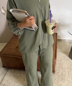 Pinstripe Bomber jacket - الصورة 9