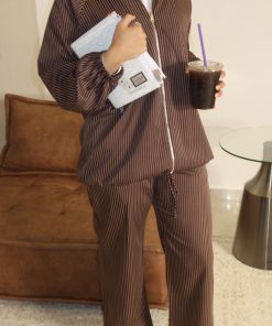 Alternative view of Pinstripe Bomber jacket