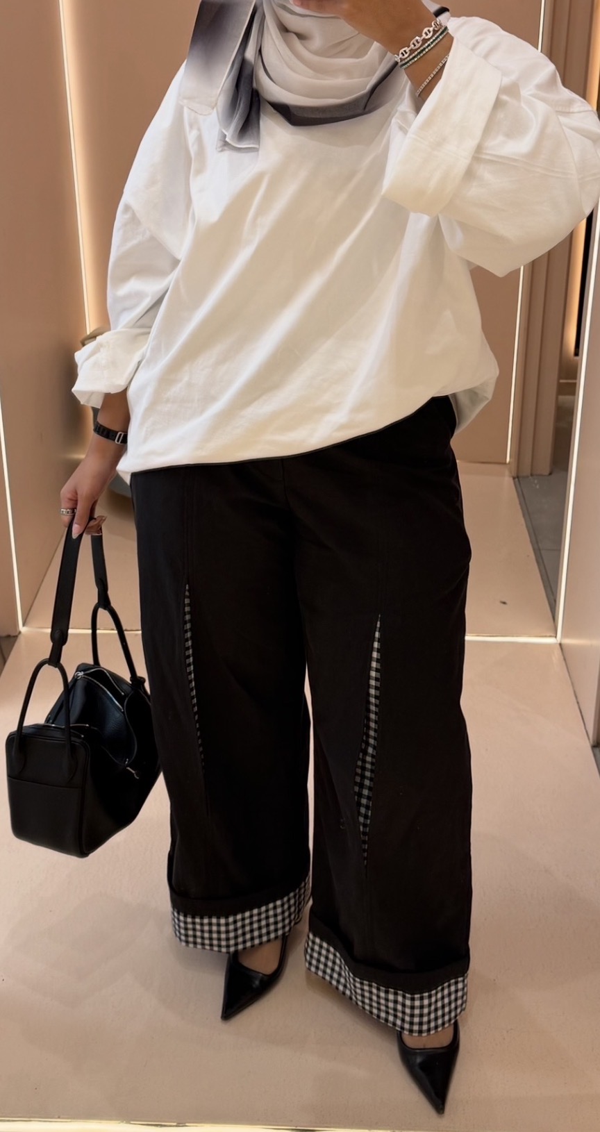 Checkered Slit pants - الصورة 8