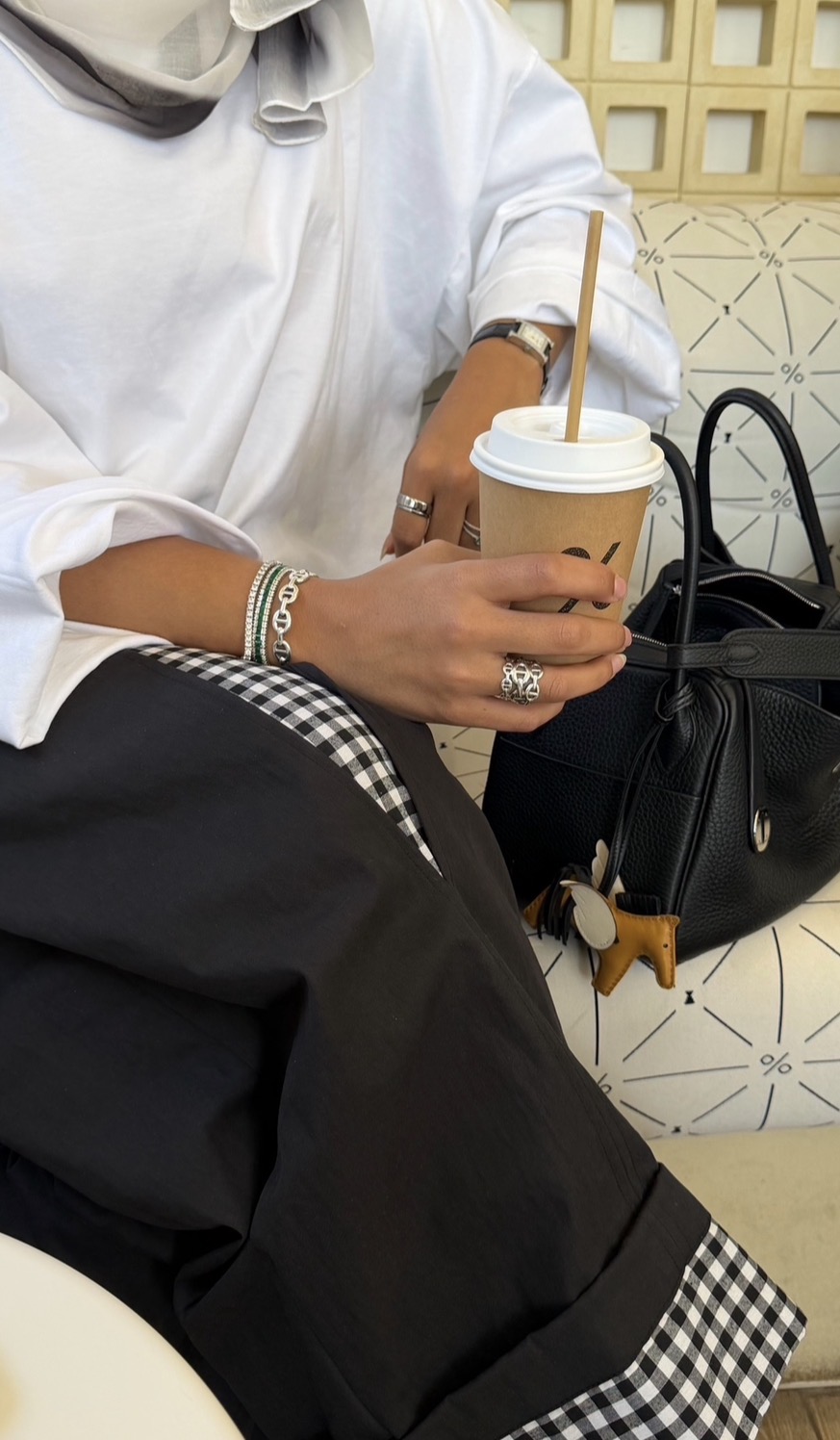 Checkered Slit pants - الصورة 3