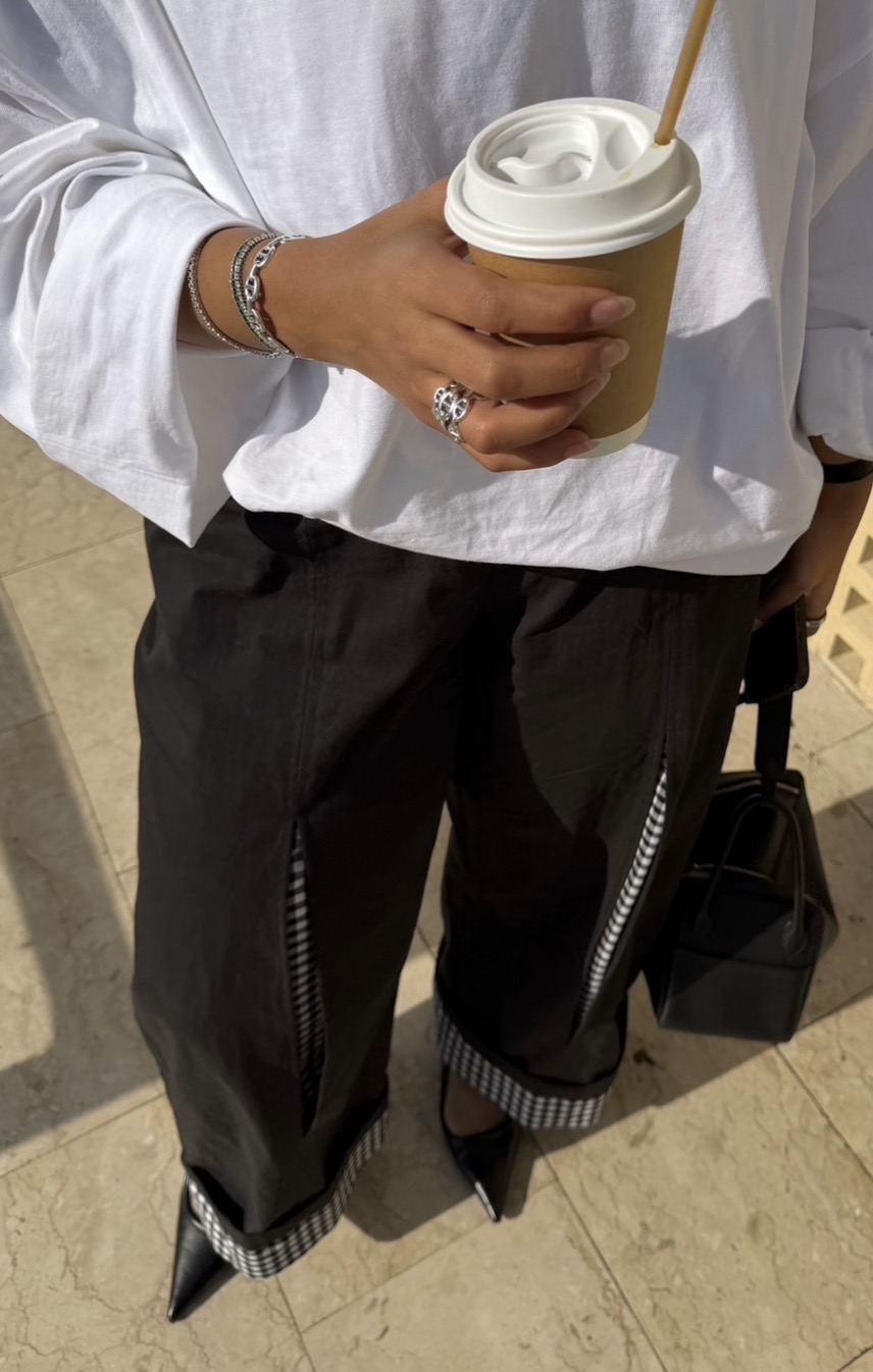 Checkered Slit pants - الصورة 5