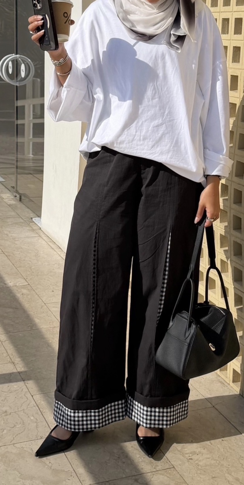 Checkered Slit pants - الصورة 4