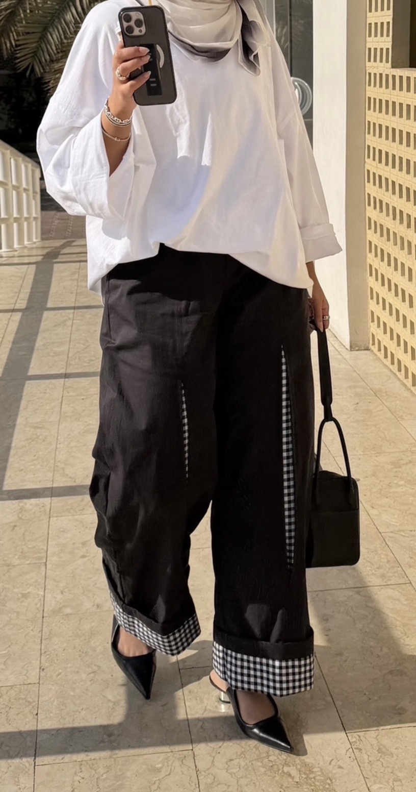 Checkered Slit pants - الصورة 7